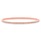 0.47ct 14k Rose Gold Diamond Bangle
